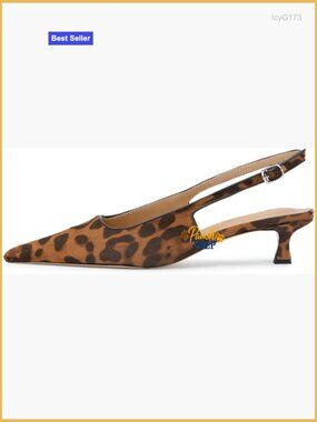 Pointed Toe Slingback Kitten Heels Low Heel Pumps Formal Dress Shoes
